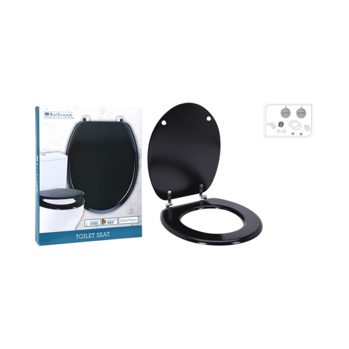 TOILET SEAT MDF 18INCH BLACK C