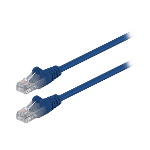 Καλώδιο δικτύου CAT 5e, U/UTP patchcable, 0.5m, σε μπλε χρώμα.