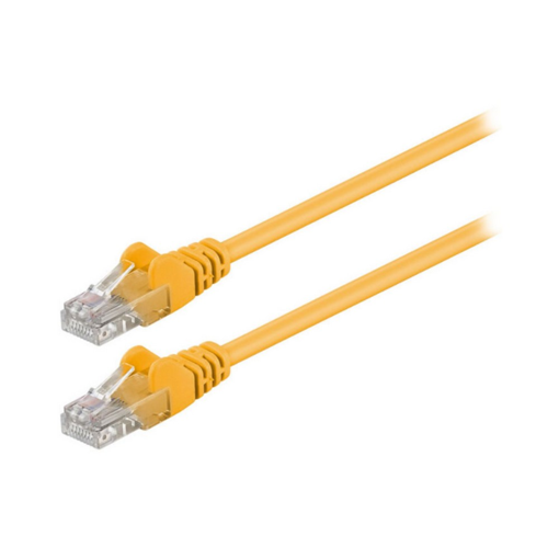 Καλώδιο δικτύου CAT 5e, U/UTP patchcable, 0.5m, σε κίτρινο χρώμα