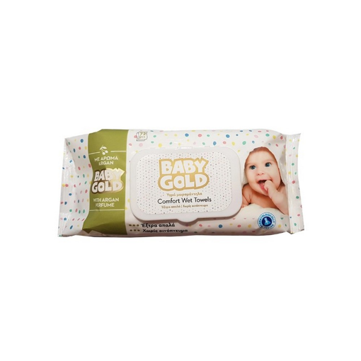 BABY GOLD WET TOWELS 72s ARGAN FLIP UP