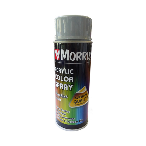 ΣΠΡΕΙ ΧΡΩΜΑΤΟΣ, ΓΥΑΛΙΣΤΕΡΟ ΓΚΡΙ ΣΚΟΥΡΟ, MORRIS 400ml -RAL 7043