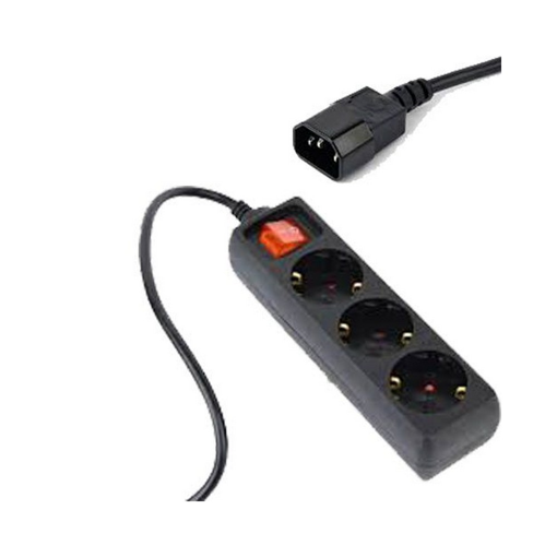 ENERGENIE UPS POWER STRIP 3 SCHUKO  0,6M BLACK