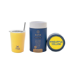 Estia Coffee Mug Save The Aegean Ποτήρι Θερμός με Καλαμάκι Pineapple Yellow 350ml