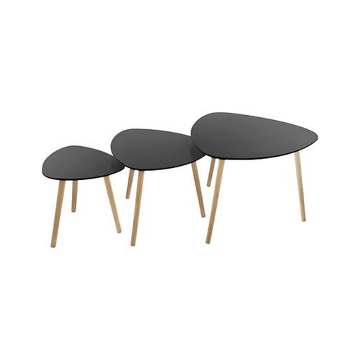 MILEO BLK SIDE TABLE X3