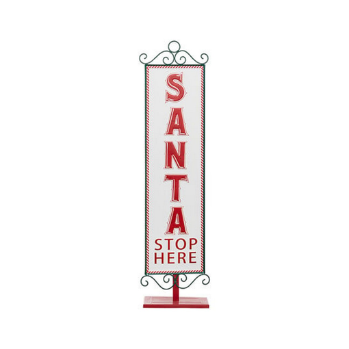 SANTA METAL SIGN BOARD 86CM