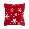 RED CUSHION SNOWFLAKES 40CM