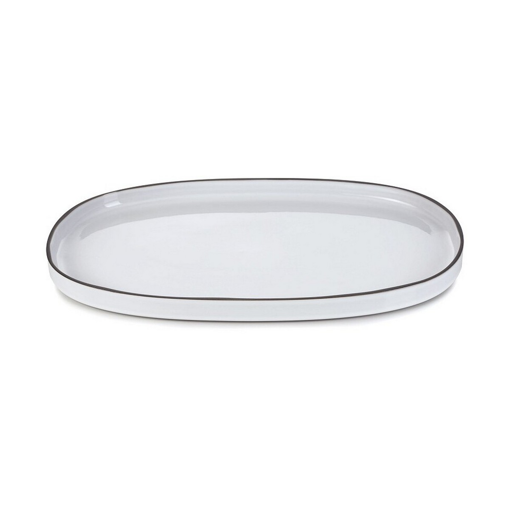 CARACTERE WHITE CUMULUS OVAL DISH 46,5X28,7X3CM