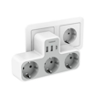 TESSAN 6 IN 1 WALL SOCKET 3xSCHUKO, 2xUSB, 1xTYPE-C