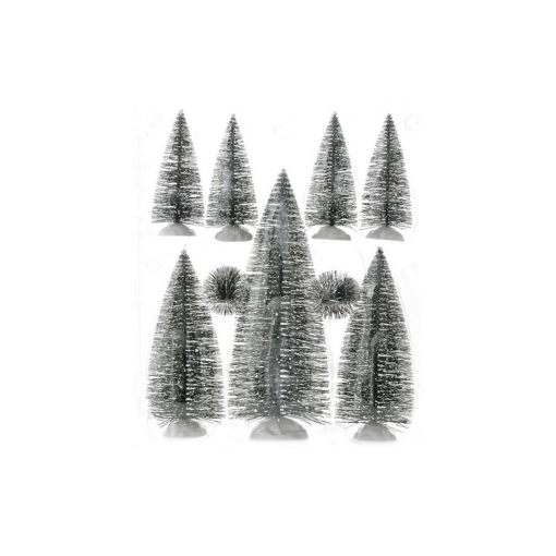 XMAS MINIATURE TREES SET/9 24X33CM